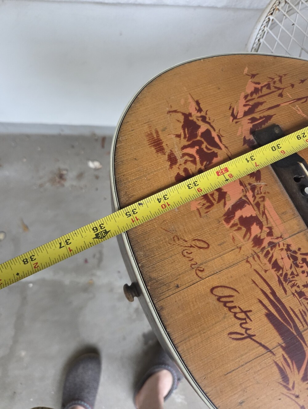 Vintage 1937 Supertone Gene Autry "Round-Up" Parlor Guitar - Rare Stencil - Picture 10 of 11